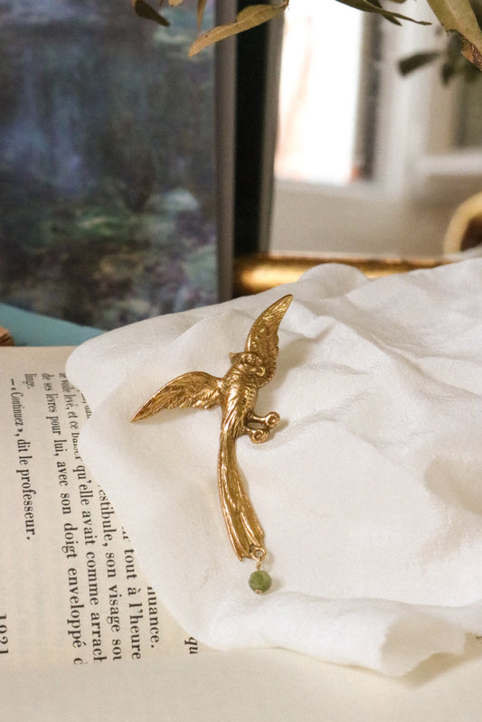 Mono-boucle Clervie - Grenat vert