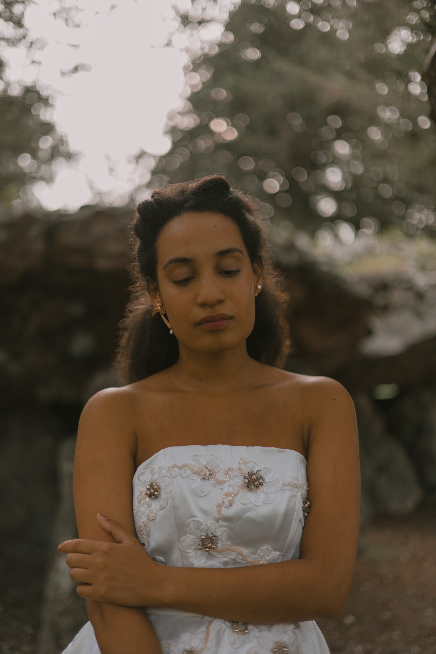 Mono-boucle Clervie - perle d'eau douce