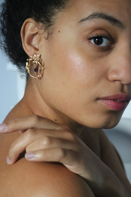 Boucles Diane - améthyste