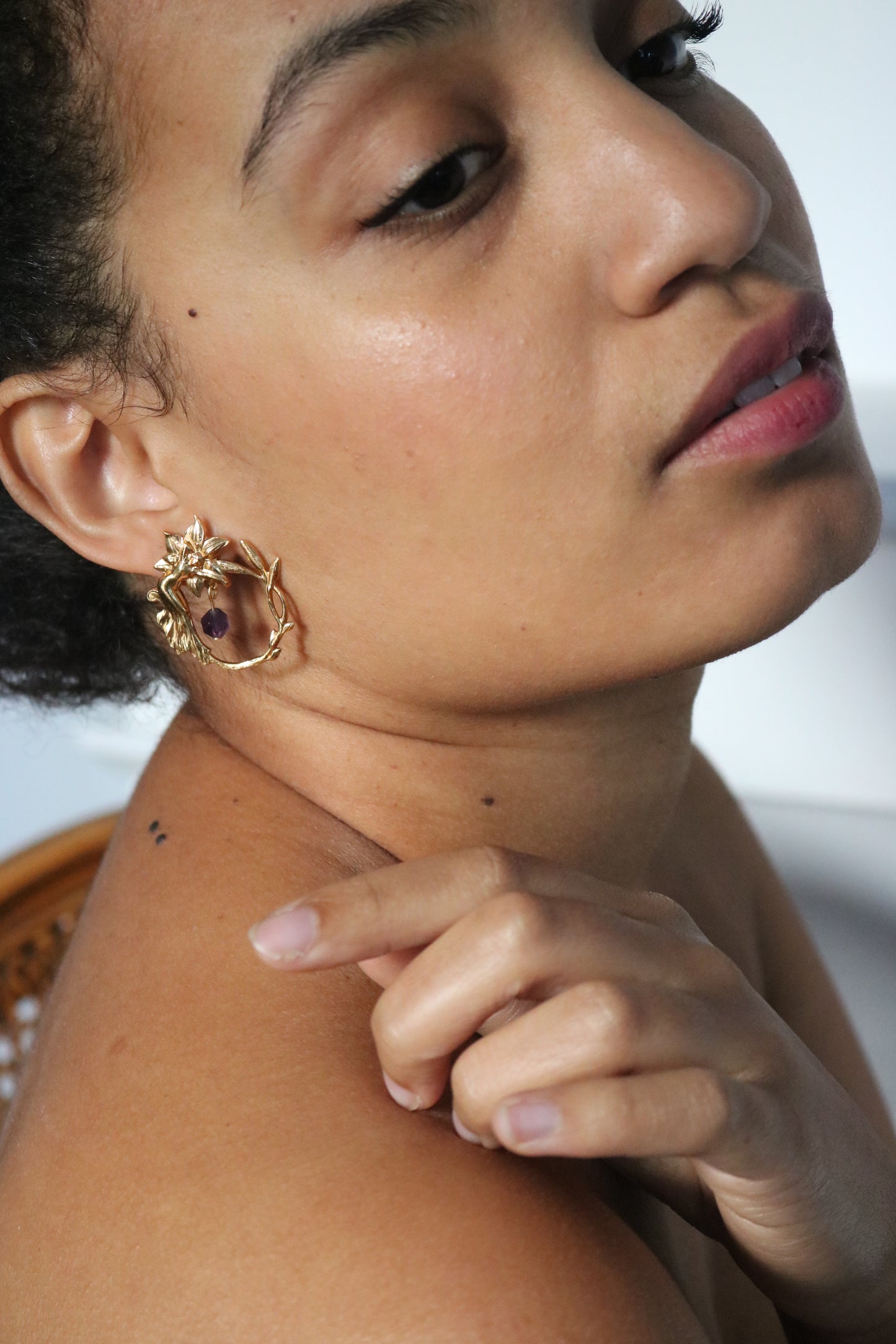 Boucles Diane - améthyste