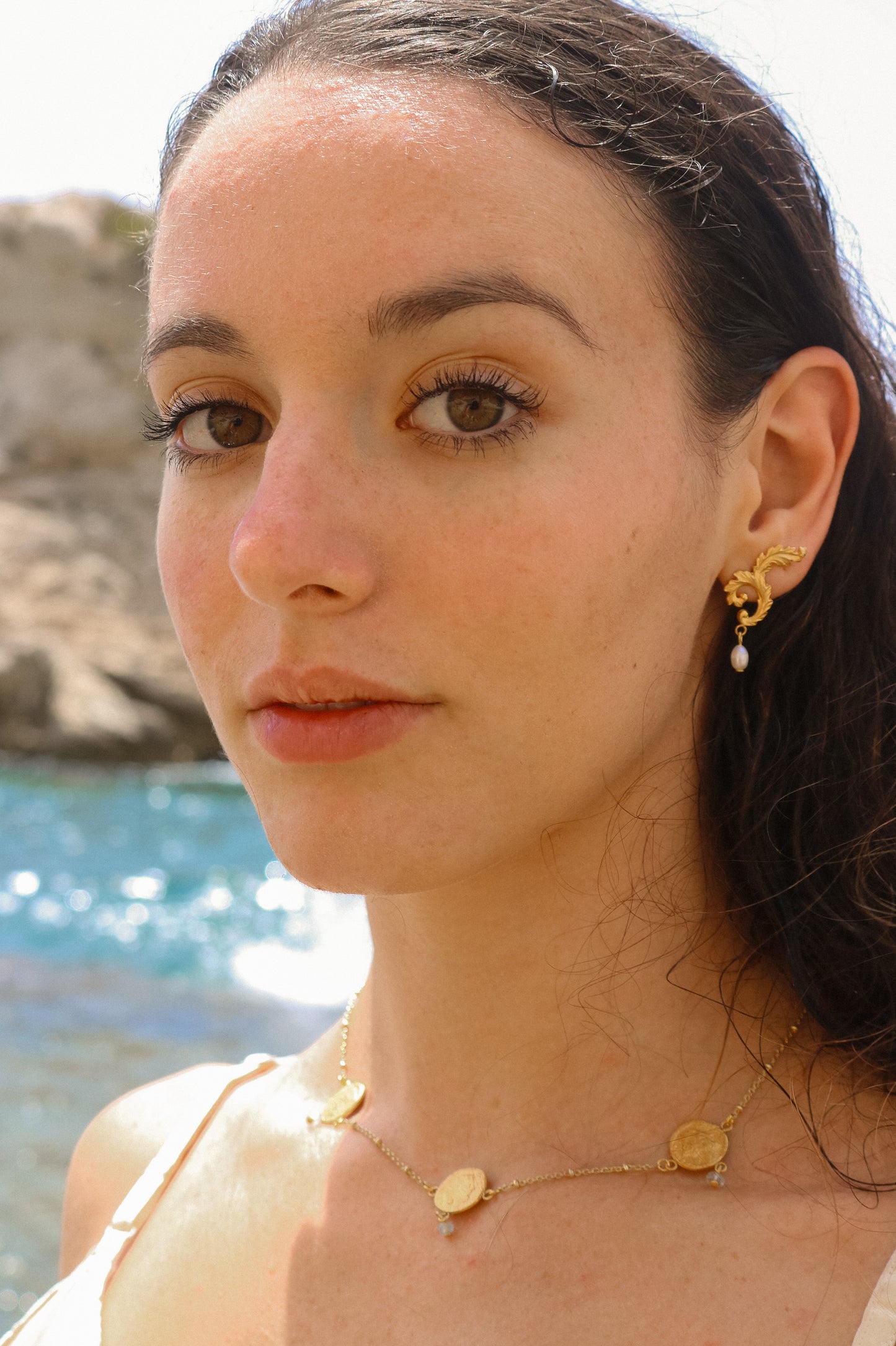 Boucles Galatée - hématite noire