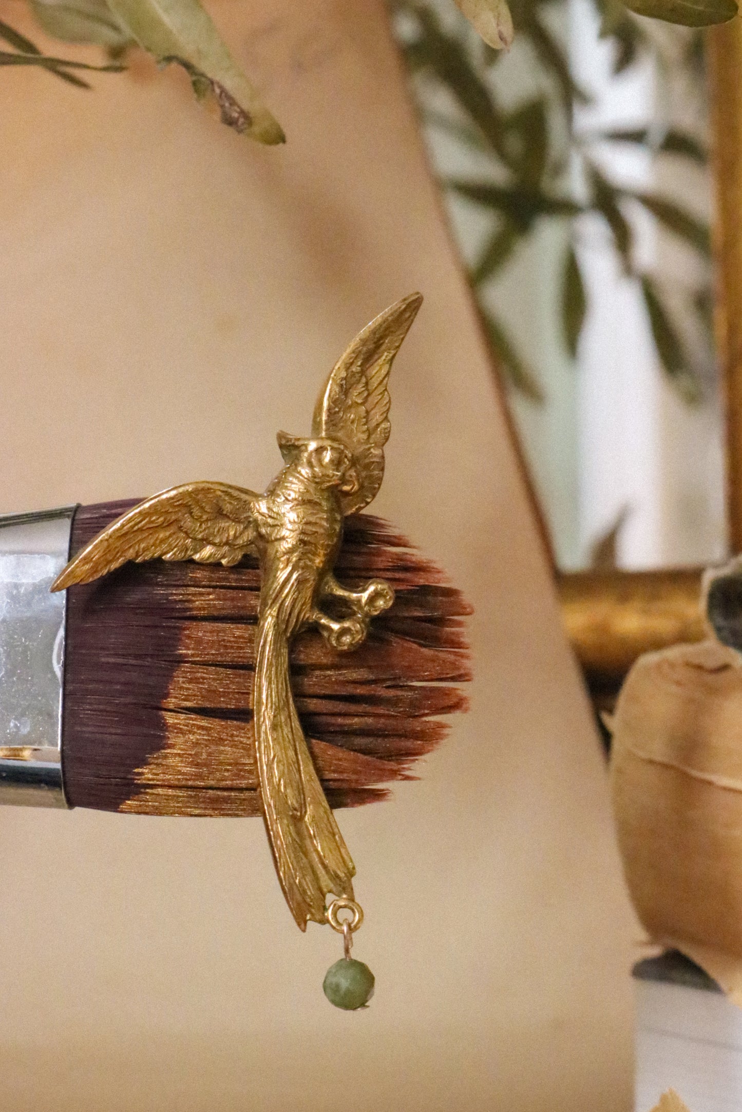 Mono-boucle Clervie - Grenat vert