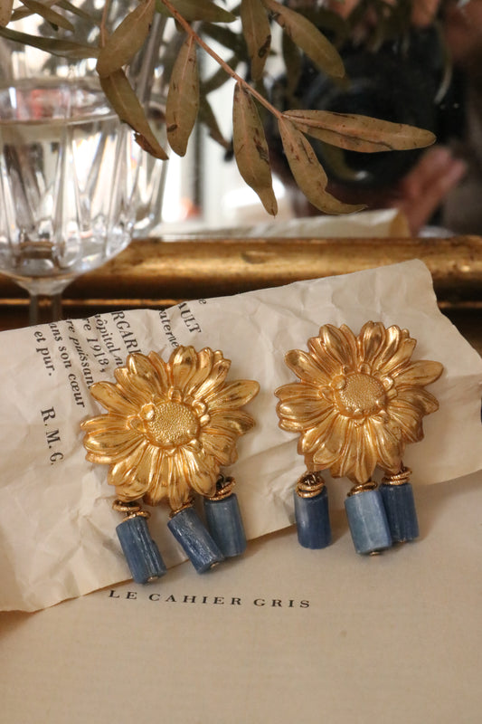 Boucles Flora - Cyanite bleue