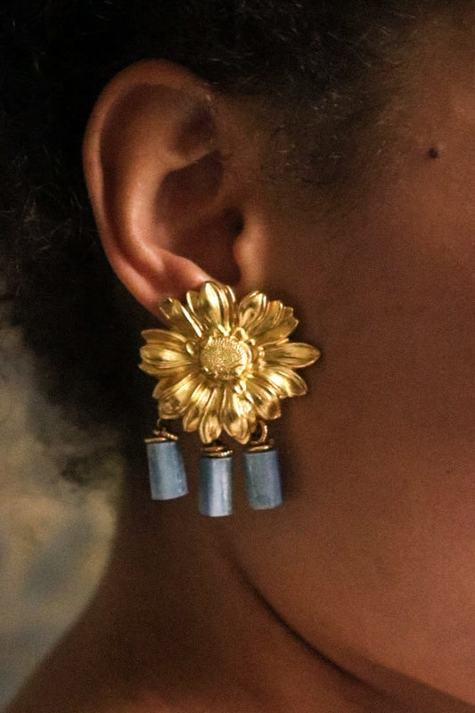 Boucles Flora - Cyanite bleue