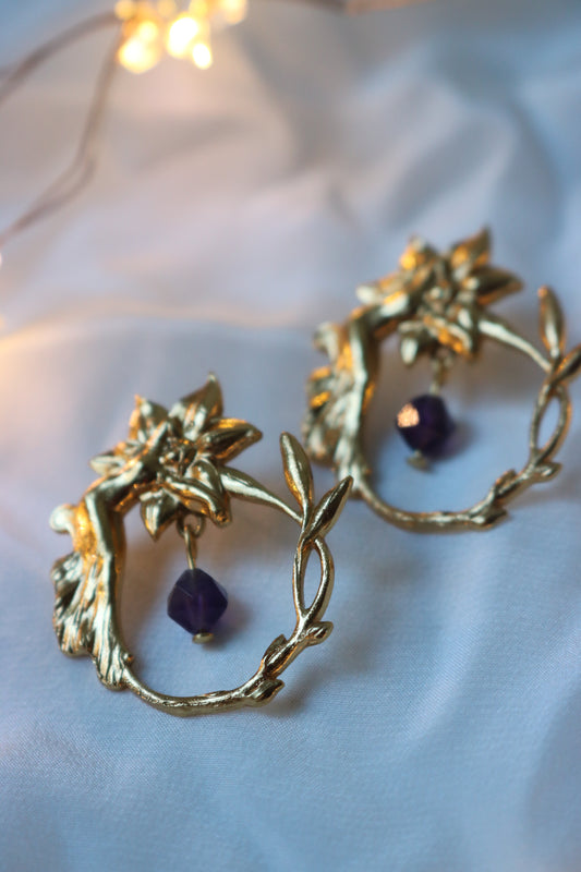 Boucles Diane - améthyste